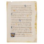 Leaf from the Psalter with Passion Sequences copied by Pietro Ursuleo of Capuo