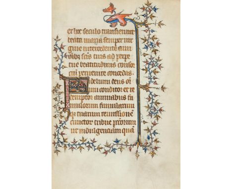 Ɵ Book of Hours, in Latin and French, illuminated manuscript on parchment [France (most probably Paris), c. 1400]To view a vi