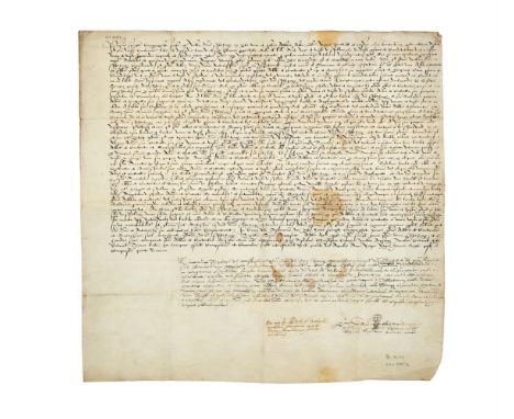 Copy of an agreement of William, Lord Fitzhugh, and Abbot John of the Cistercian Abbey of Jervaulx in 1437, concerning a quar