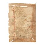 ‡ Leaf from a manuscript of Alexander de Villa Dei