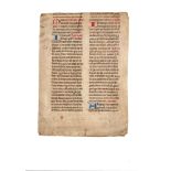 Bifolium from a large and handsome Missal