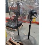 (2) 30" Oscillating Pedestal Fans; Global & Other, 1/2 & 1/4HP ($15 Loading fee will be added to buy