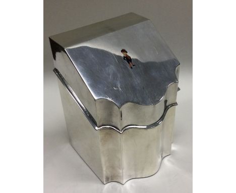 A silver and enamel stationery box. London 1903. By Goldsmiths &amp; Silversmiths. Approx. 525 grams. Est. £700 - £800.