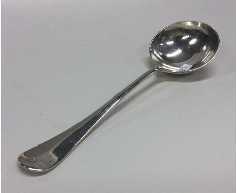 An OE and rat tail pattern silver sauce ladle. Sheffield. Approx. 82 grams. Est. £30 - £40.