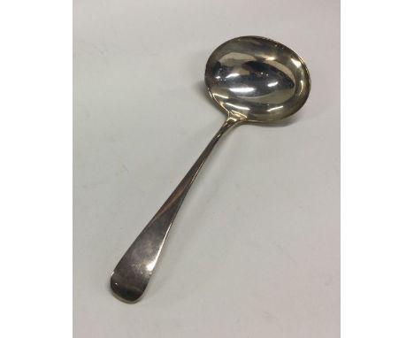 YORK: A rare early silver sauce ladle. 1801. By Hampston, Prince &amp; Cattles. Approx. 43 grams. Est. £50 - £80.