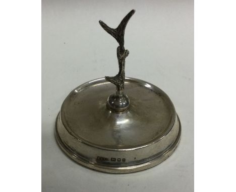 A silver ring tree. London 1925. Approx. 100 grams. Est. £80 - £120.