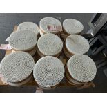 Pallet w/ (17) Rolls of (New) Intralox Flush Grid Friction Top Belts, 25.63' L, 5" W, Series 1100 (P