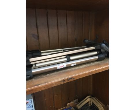 2 camera tripods. 