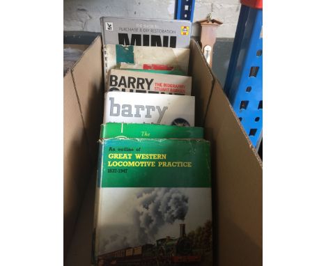 Box of automobile books 