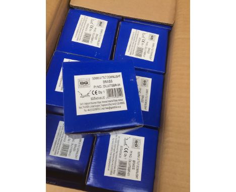 Box of brass tilt low voltage light fittings 