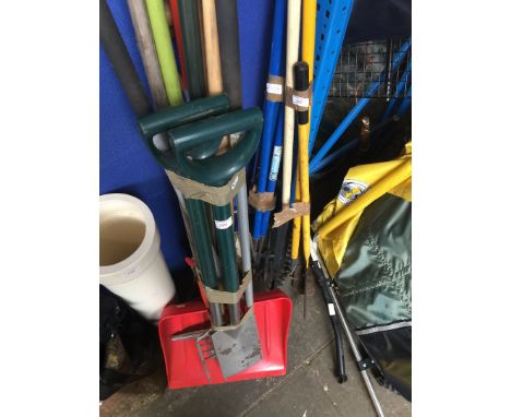 A bundle of garden tools 