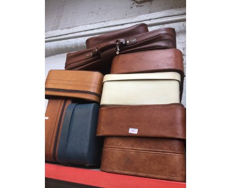 9 vintage suitcases 