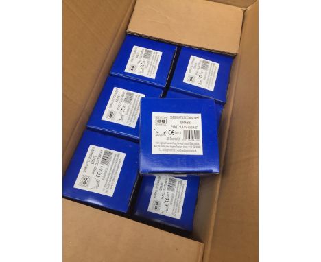 Box of brass tilt low voltage light fittings 