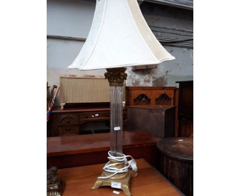 Brass and glass lamp 