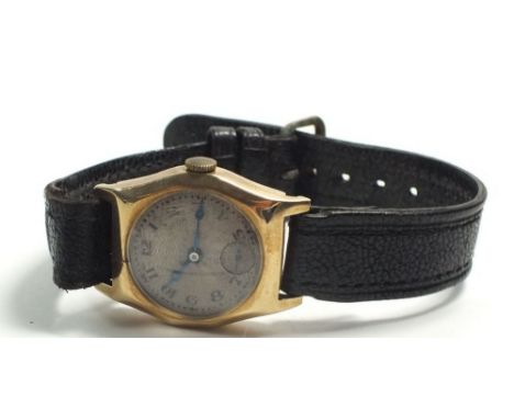 A Buren Rival 9 carat gold gentleman's wrist watch with Dennison case 