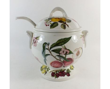 A large Portmeirion Pomona soup tureen and ladle