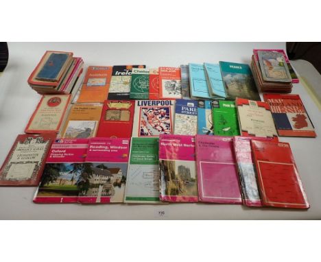 A box of vintage and later Ordnance Survey maps 