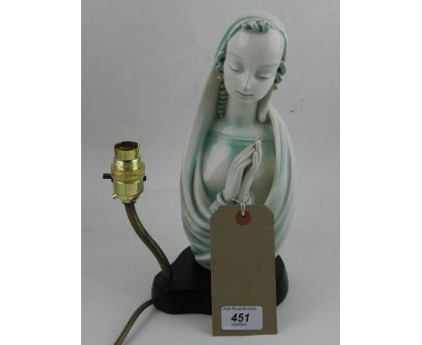 A 1930s Goldschneider porcelain table lamp