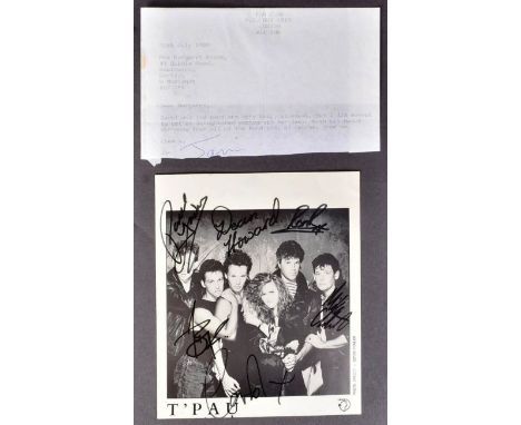 T'Pau (English Pop Band formed 1986) - an original vintage Siron Records autographed promotional photograph, signed by all si