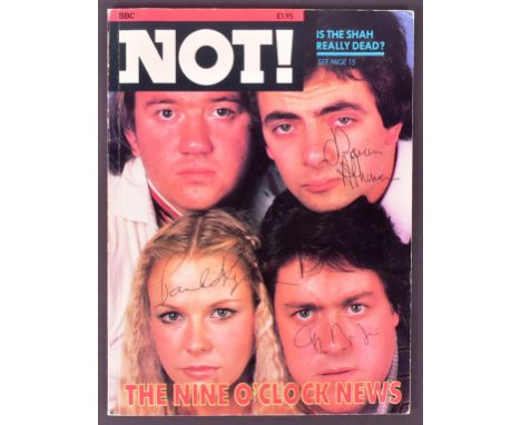 Not The Nine O'Clock News (BBC Comedy Sketch Show 1979-1982) - autographed 1980 paperback tie-in book. Signed to the cover in