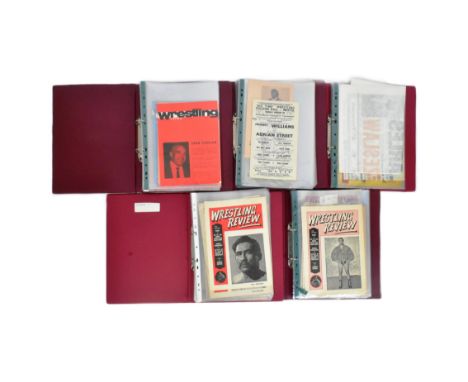 Wrestling - a collection of c1950s / 1960s Wrestling ephemera including posters, programmes and magazines. Comprising of five