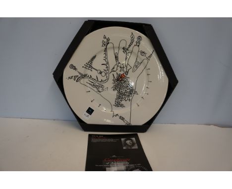 Poole Pottery Limited Edition Plate 'Uri Geller Healing Hands' 59/1000 (Boxed)