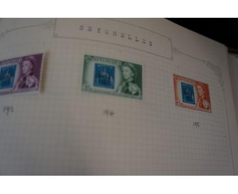 A large Green Boxed SG Senator Stamp Album containing a Mainly Mint Collection of Early QE2 Commonwealth stamps, with lots of