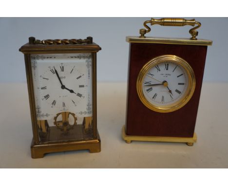 Wm. Widdop Clock together with a Brass Carriage Clock 