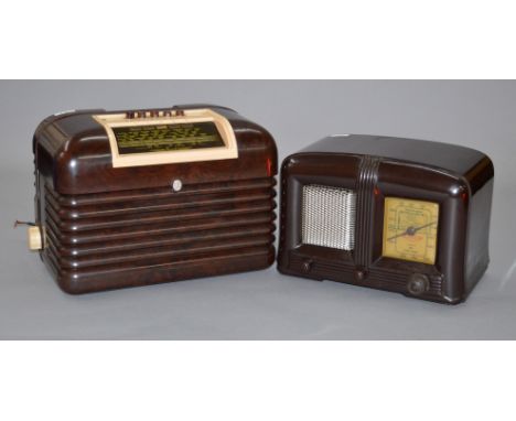 2 vintage bakelite radios: Bush DAC 91 with push button tuner and a scarce Noble radio.