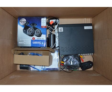 A Swann CCTV set with cameras and video recorder etc