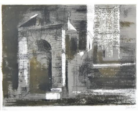 ***John Piper (1903-1992) - Lithograph - A doorway at Westminster School, No. 97/100, signed, 18.5ins x 23.5ins, in moulded f