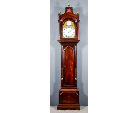 An 18th&nbsp;Century Mahogany Longcase Clock by Thomas Dawes of Northampton, the 12ins arched brass dial with silvered chapte