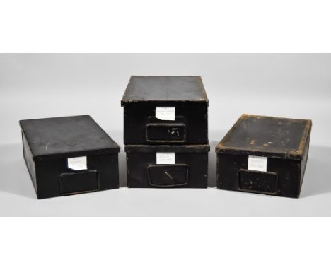 Fifteen World War II Ammunition Cases, each with broad arrow to top and carrying handle to front, each 11.5ins x 7ins x 4ins 