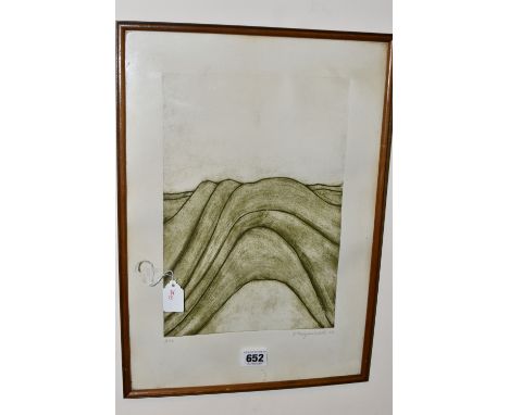 MARILYN WEB (NEW ZEALAND 1937-2021) A LIMITED EDITION ETCHING DEPICTING A LANDSCAPE, signed and dated (19)68, numbered 3/20, 