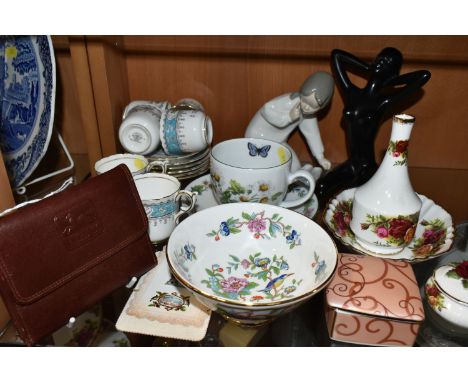 A SMALL GROUP OF CERAMICS, comprising a mid-century Ulrome Pottery female figure by Marion Campbell, a Lladro  4523 'Little G