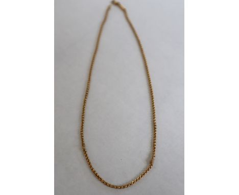 An 18ct gold Chopard beaded necklace, 42cm long,  approximately 9 grams