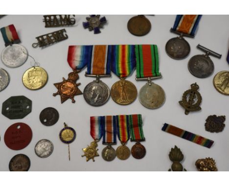 A set of three World War I medals including a 1914-15 Star, British War Medal and Victory Medal issued to 786 SPR R G Sandfor