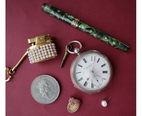 A silver open faced pocket watch, the circular dial with Roman numerals and a seconds subsidiary dial, inscribed Fattorini an