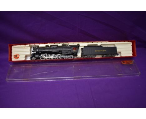 A Rivarossi HO scale 2-8-4 NYC &amp; STL Nickel Plate Road Loco &amp; Tender 779, in original display box 1244