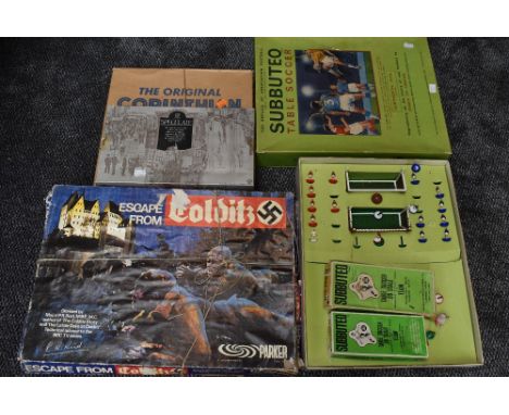 A Subbuteo Continental Club Edition part set along with two similar period part team sets, all boxed along with a Corinthian 