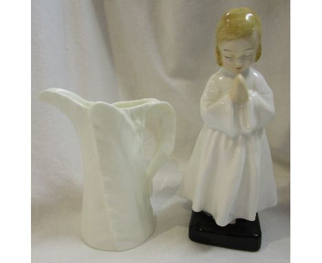 Royal Doulton bedtime figure and Royal Worcester jug