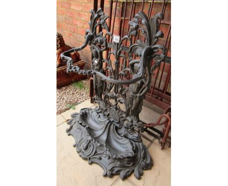 Large French cast iron stick stand