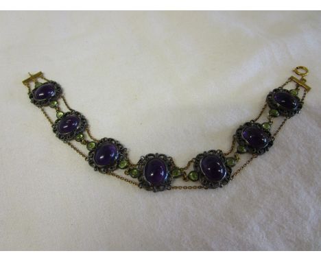 Amethyst &amp; peridot bracelet