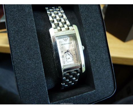 A Boxed Emporio Armani Quartz Wristwatch, with original Paperwork.