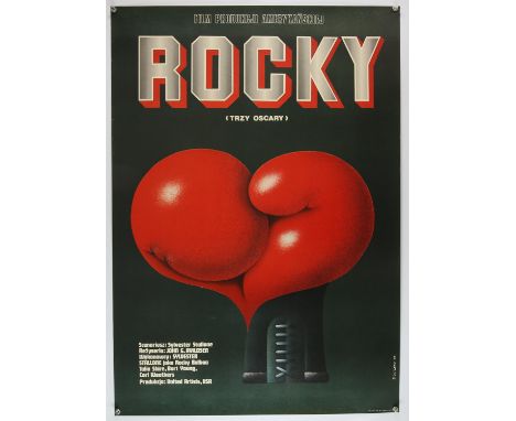 Rocky (R-1978) Polish cinema film poster, movie art by Edward Lutczyn, rolled, 26 x 38 inches. 
