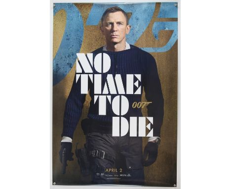 James Bond No Time To Die (2021) Main April 2nd teaser British One sheet film poster, showing an image of Daniel Craig, rolle