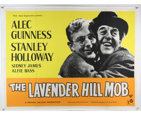 The Lavender Hill Mob (R-1959) British Quad film poster, starring Alec Guinness and Stanley Holloway, linen backed, 30 x 40 i