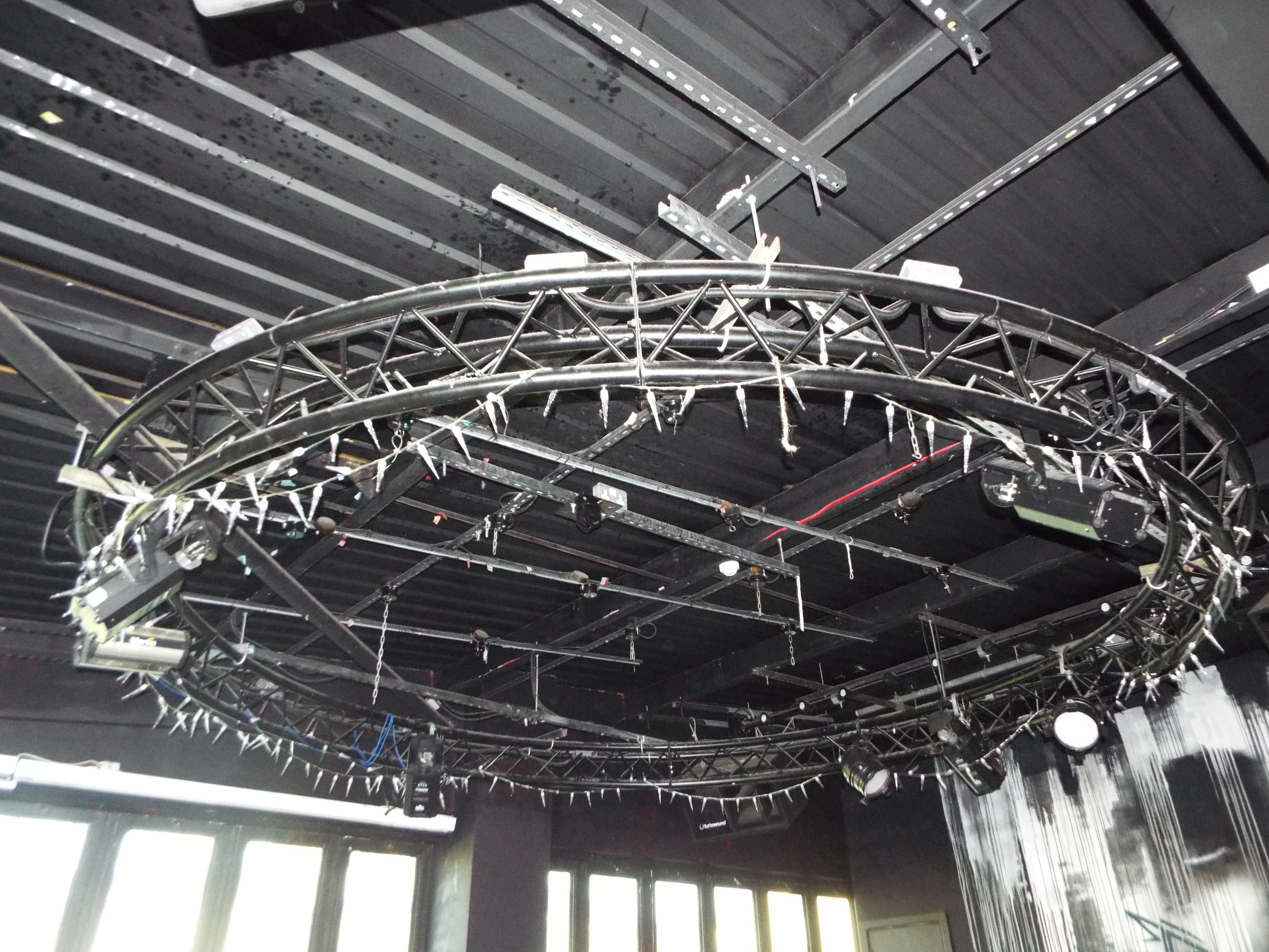 Used Aluminium Lighting Rig Black Powder Coated Approximately 4.5M