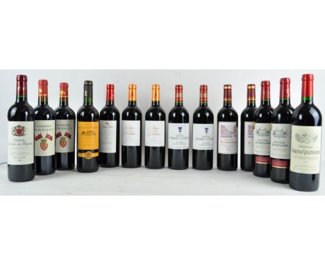 A mixed case of fifteen bottles of Laithwaite's wine, Curee Vuva 2012 x 2, La Barrique de Bordeaux x 2, Chateau des Graves 20