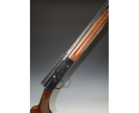 Browning Light Twelve 12 bore 3-shot semi-automatic shotgun with named and engraved locks, semi-pistol grip and forend, singl